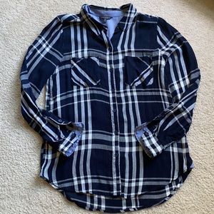New Lucky Brand Plaid Button Down Shirt M